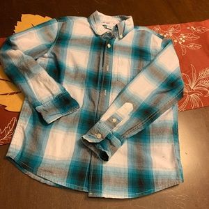 Boys plaid button down shirt